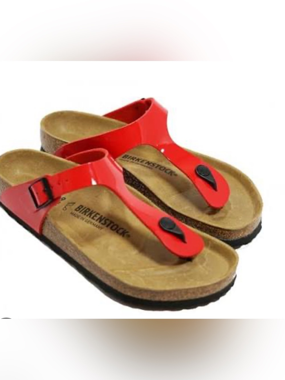 Birkenstock women’s Red Gizeh Thong Sandals- Size 41